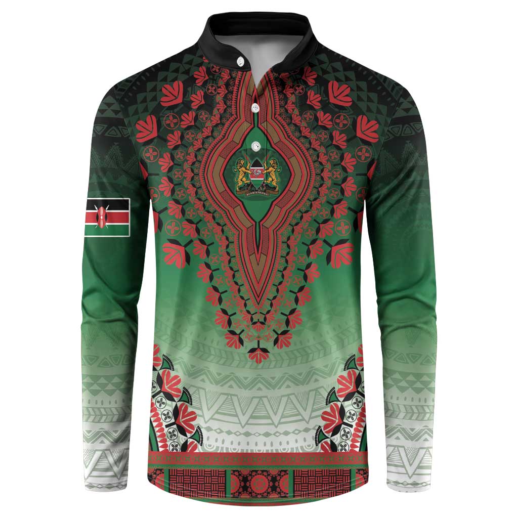 Personalized Kenya African Dashiki Button Sweatshirt