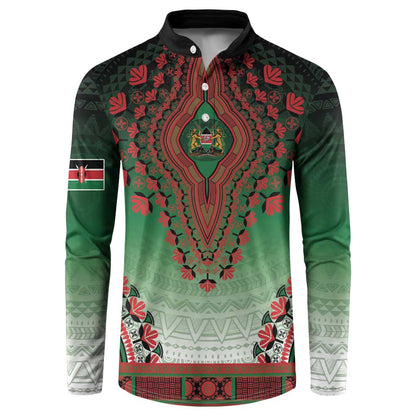 Personalized Kenya African Dashiki Button Sweatshirt