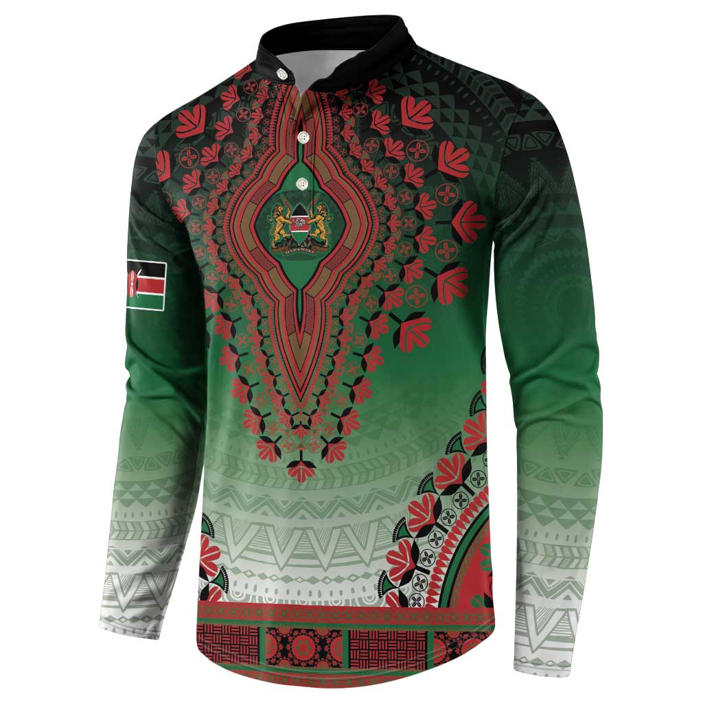 Personalized Kenya African Dashiki Button Sweatshirt