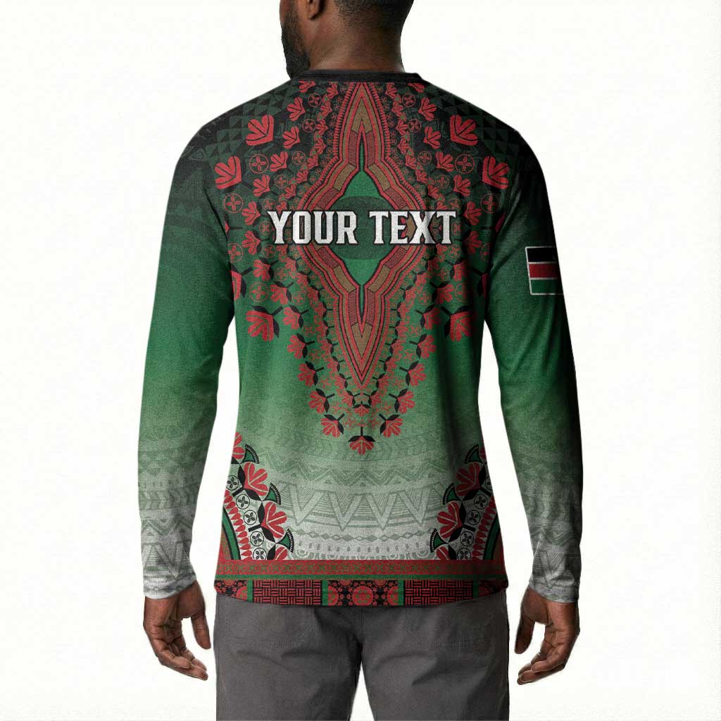 Personalized Kenya African Dashiki Button Sweatshirt