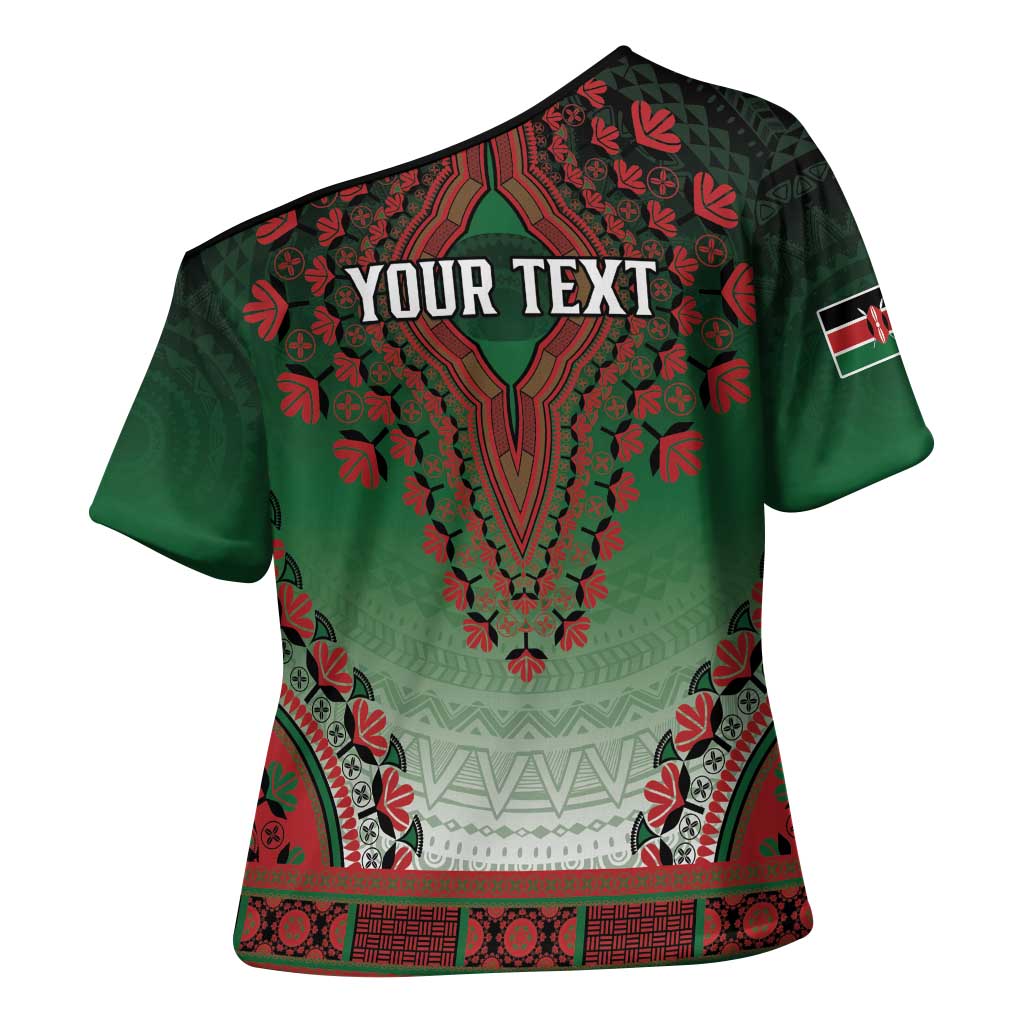 Personalized Kenya African Dashiki Cross Shoulder Shirt