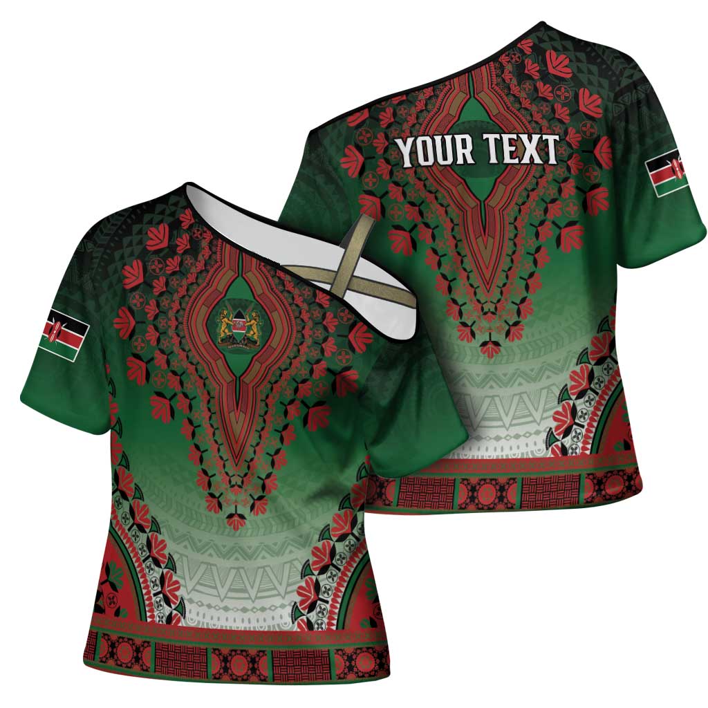 Personalized Kenya African Dashiki Cross Shoulder Shirt