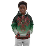Personalized Afro Kenya Kid Hoodie African Dashiki Style - African Pride