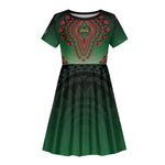 Personalized Afro Kenya Kid Short Sleeve Dress African Dashiki Style - African Pride