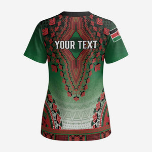 Personalized Kenya African Dashiki Scrub Top - African Pride