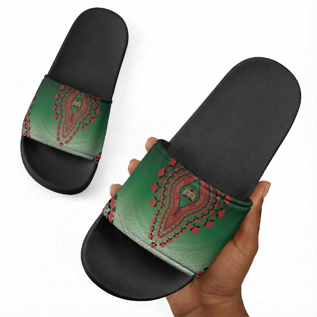 Kenya African Dashiki Slide Sandals
