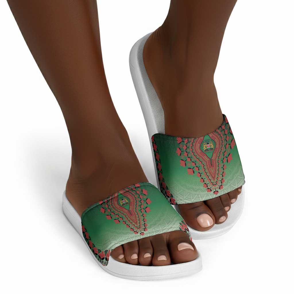 Kenya African Dashiki Slide Sandals