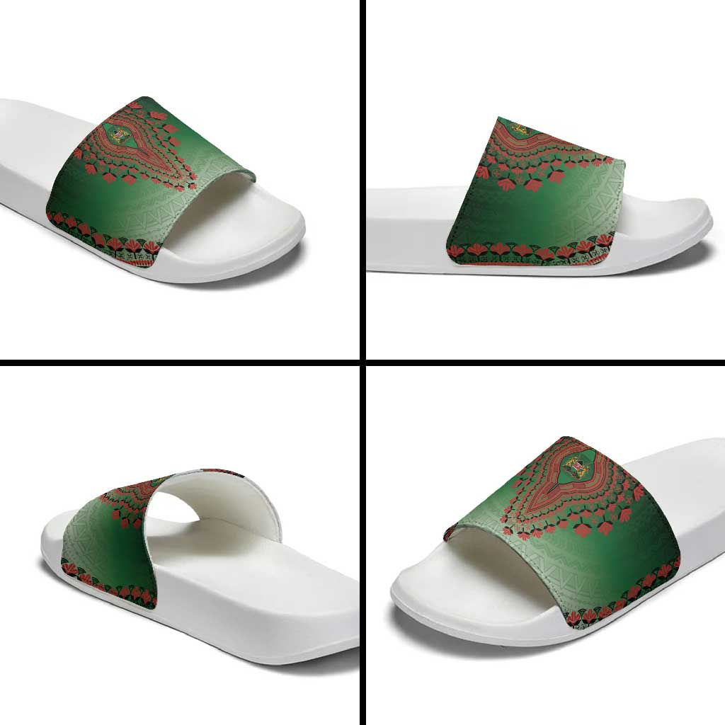 Kenya African Dashiki Slide Sandals