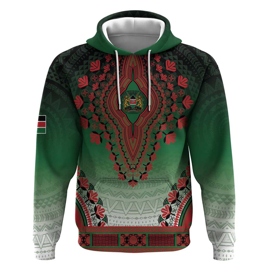 Personalized Afro Kenya Zip Hoodie African Dashiki Style - African Pride