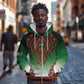 Personalized Afro Kenya Zip Hoodie African Dashiki Style - African Pride