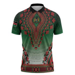 Personalized Kenya African Dashiki Zipper Polo Shirt