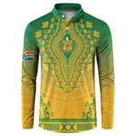Personalized South Africa African Dashiki Button Sweatshirt