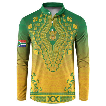 Personalized South Africa African Dashiki Button Sweatshirt