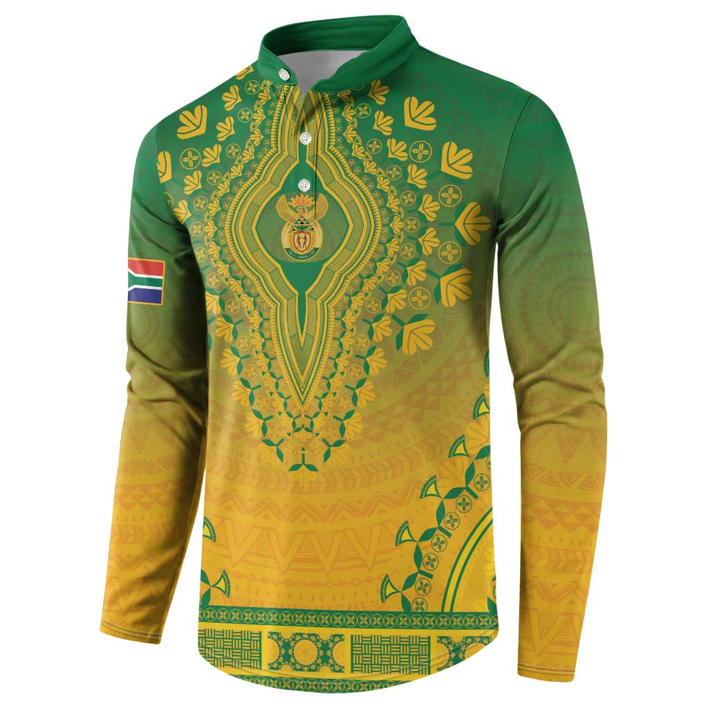 Personalized South Africa African Dashiki Button Sweatshirt