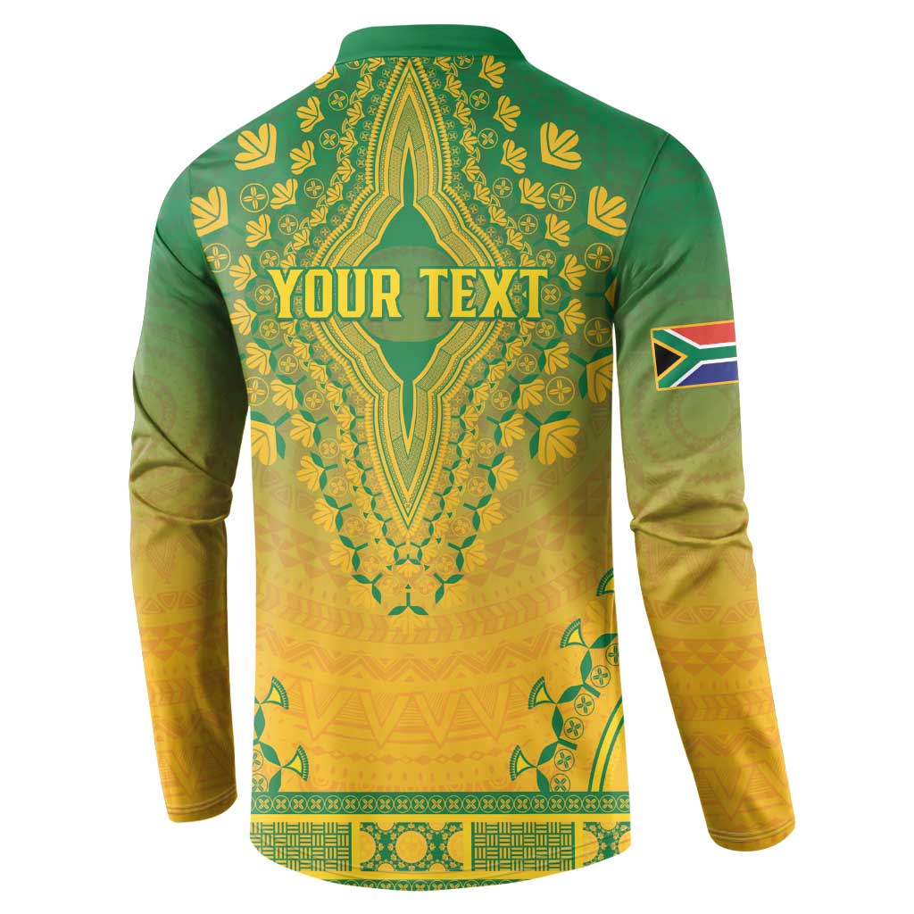Personalized South Africa African Dashiki Button Sweatshirt