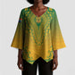 Personalized South Africa African Dashiki Kimono Sleeve Blouse