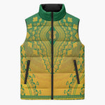 Personalized South Africa African Dashiki Sleeveless Puffer Jacket