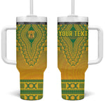 Personalized Afro South Africa Tumbler With Handle African Dashiki Style - African Pride