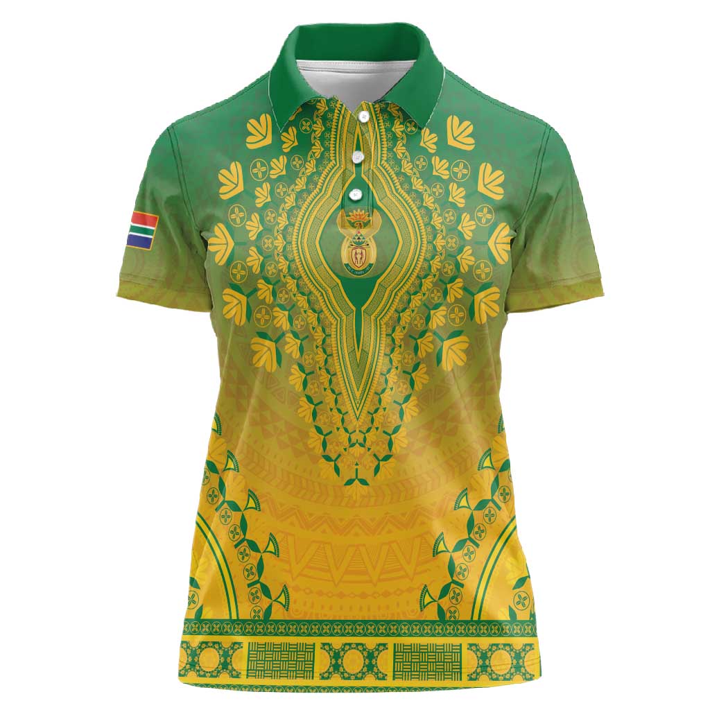 Personalized Afro South Africa Women Polo Shirt African Dashiki Style - African Pride
