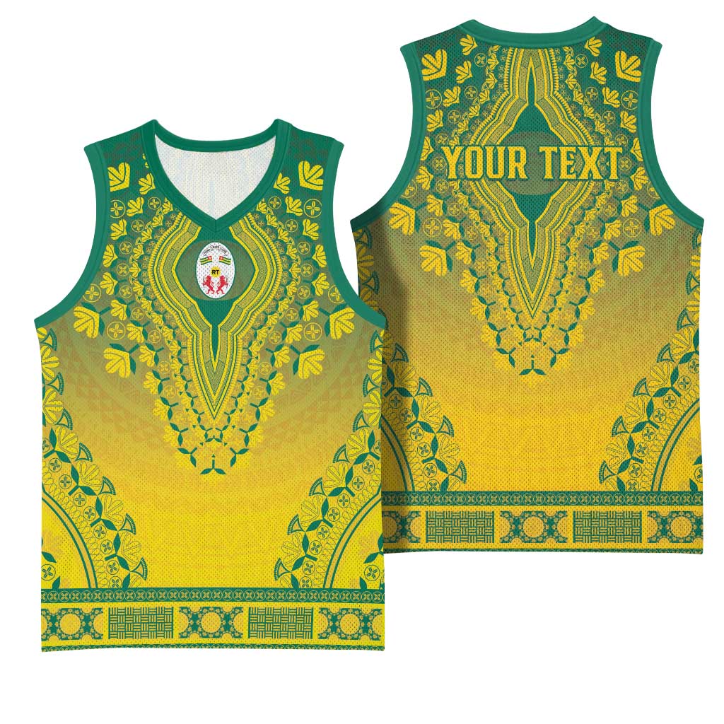 Personalized Afro Togo Basketball Jersey African Dashiki Style LT15