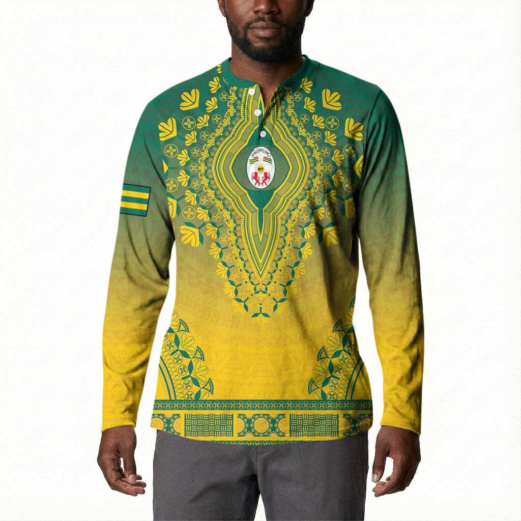 Personalized Togo African Dashiki Button Sweatshirt