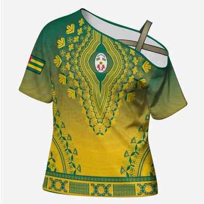 Personalized Togo African Dashiki Cross Shoulder Shirt