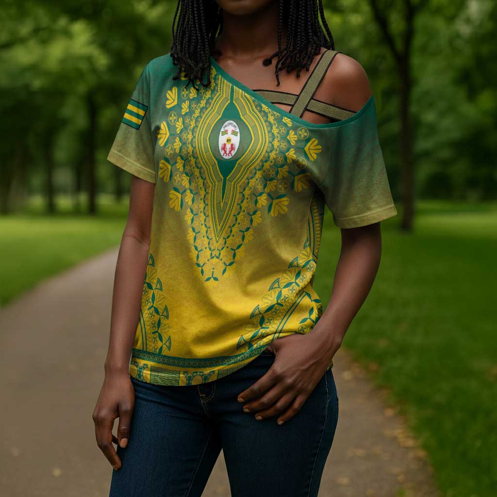 Personalized Togo African Dashiki Cross Shoulder Shirt