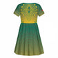 Personalized Afro Togo Kid Short Sleeve Dress African Dashiki Style - African Pride