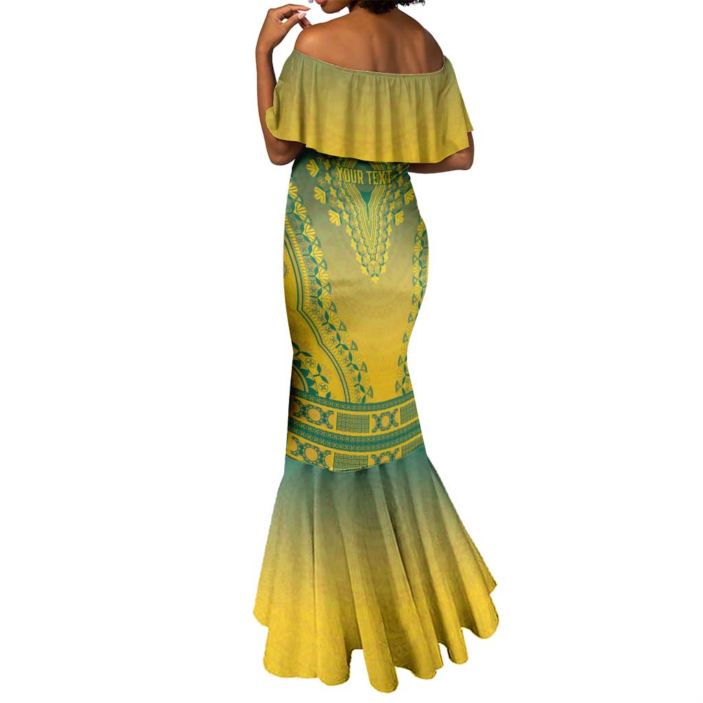 Personalized Afro Togo Mermaid Dress African Dashiki Style - African Pride