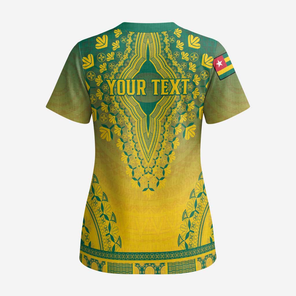 Personalized Togo African Dashiki Scrub Top - African Pride