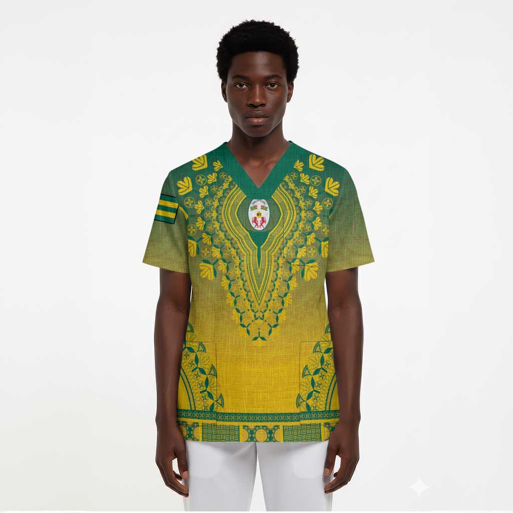 Personalized Togo African Dashiki Scrub Top - African Pride
