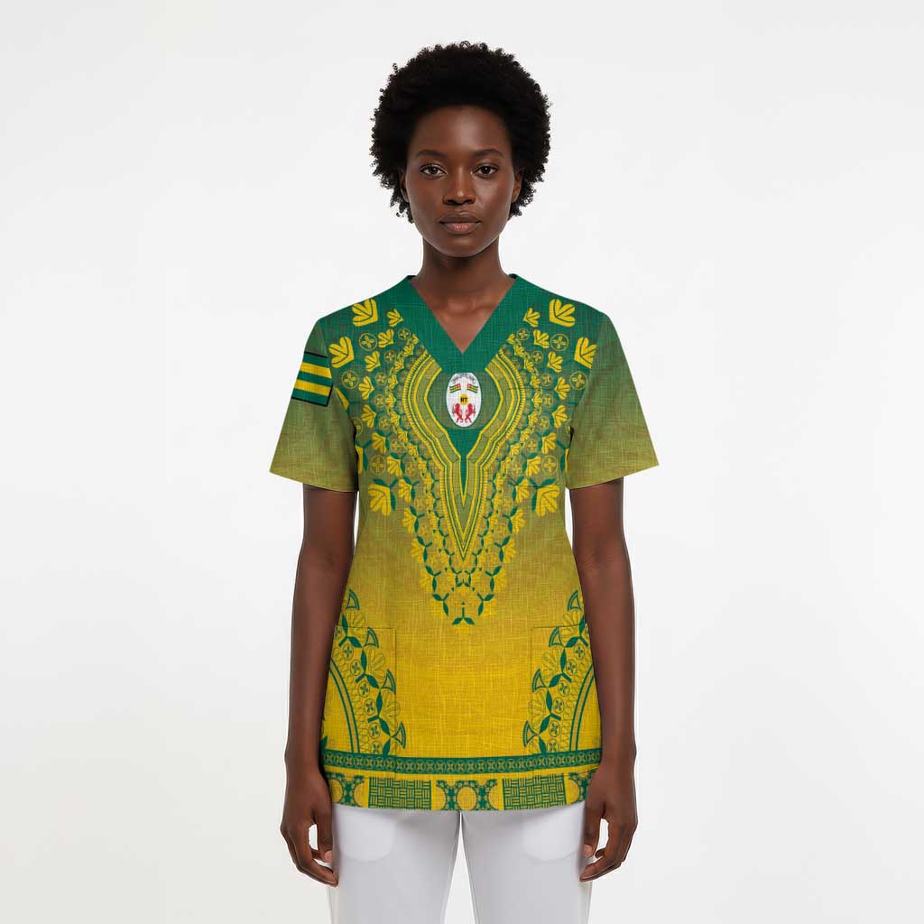 Personalized Togo African Dashiki Scrub Top - African Pride