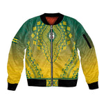 Personalized Afro Togo Sleeve Zip Bomber Jacket African Dashiki Style - African Pride