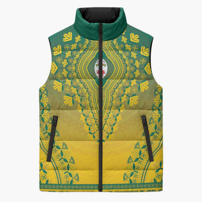 Personalized Togo African Dashiki Sleeveless Puffer Jacket