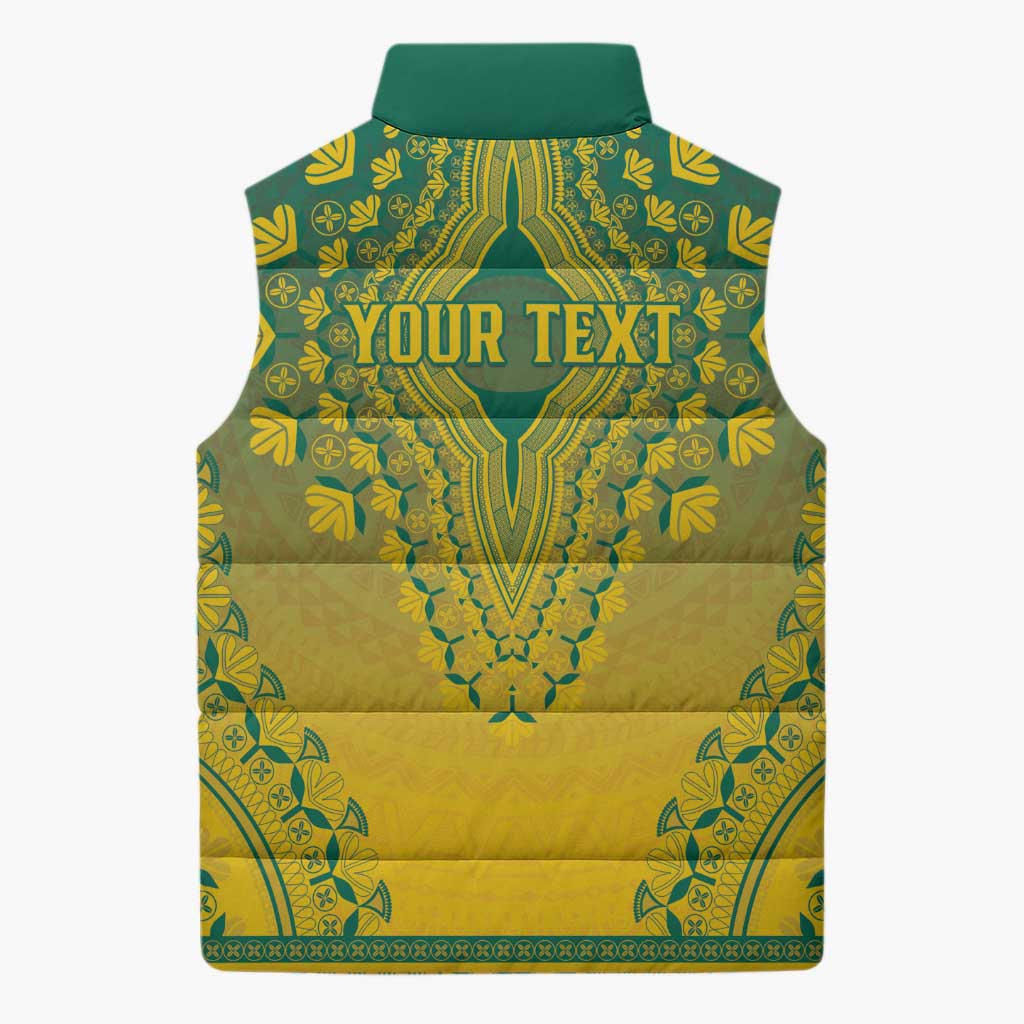 Personalized Togo African Dashiki Sleeveless Puffer Jacket