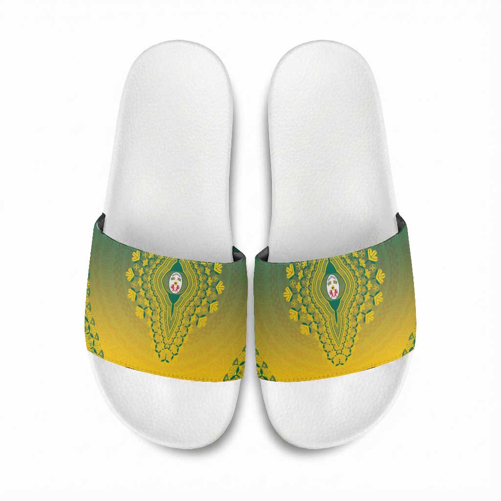 Togo African Dashiki Slide Sandals