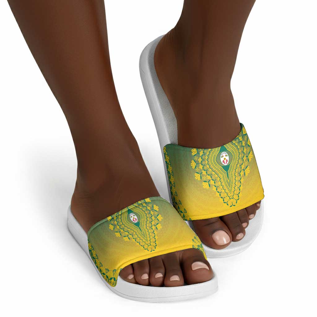 Togo African Dashiki Slide Sandals
