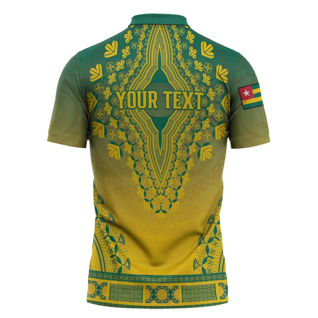 Personalized Togo African Dashiki Zipper Polo Shirt