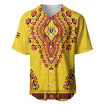Personalized Afro Uganda Baseball Jersey African Dashiki Style - African Pride