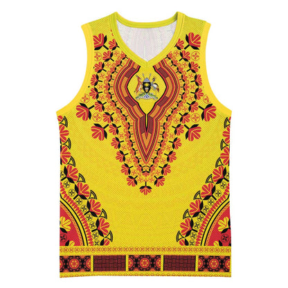 Personalized Afro Uganda Basketball Jersey African Dashiki Style LT15