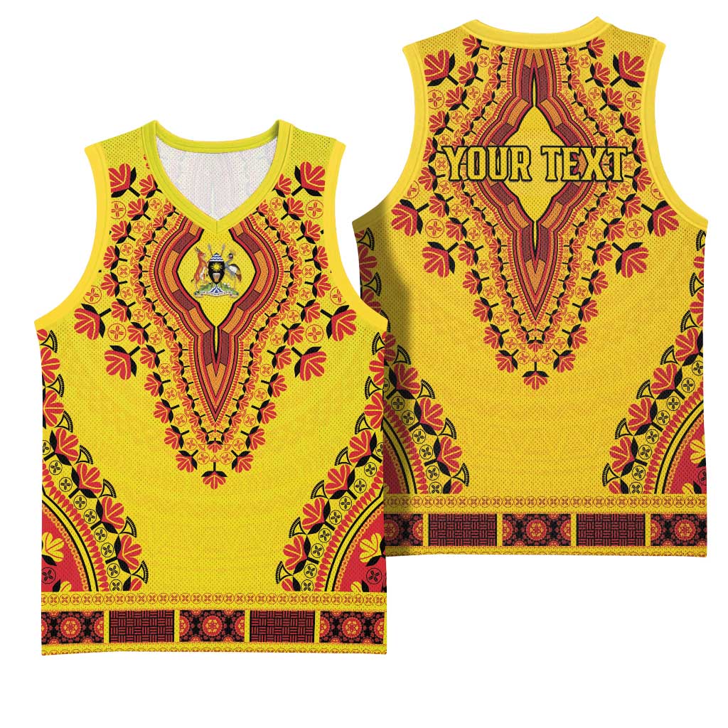 Personalized Afro Uganda Basketball Jersey African Dashiki Style LT15
