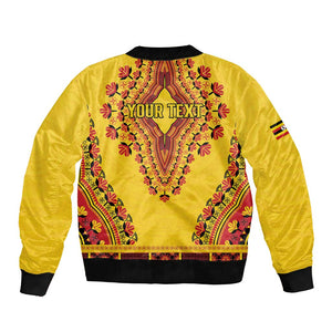 Personalized Afro Uganda Bomber Jacket African Dashiki Style - African Pride