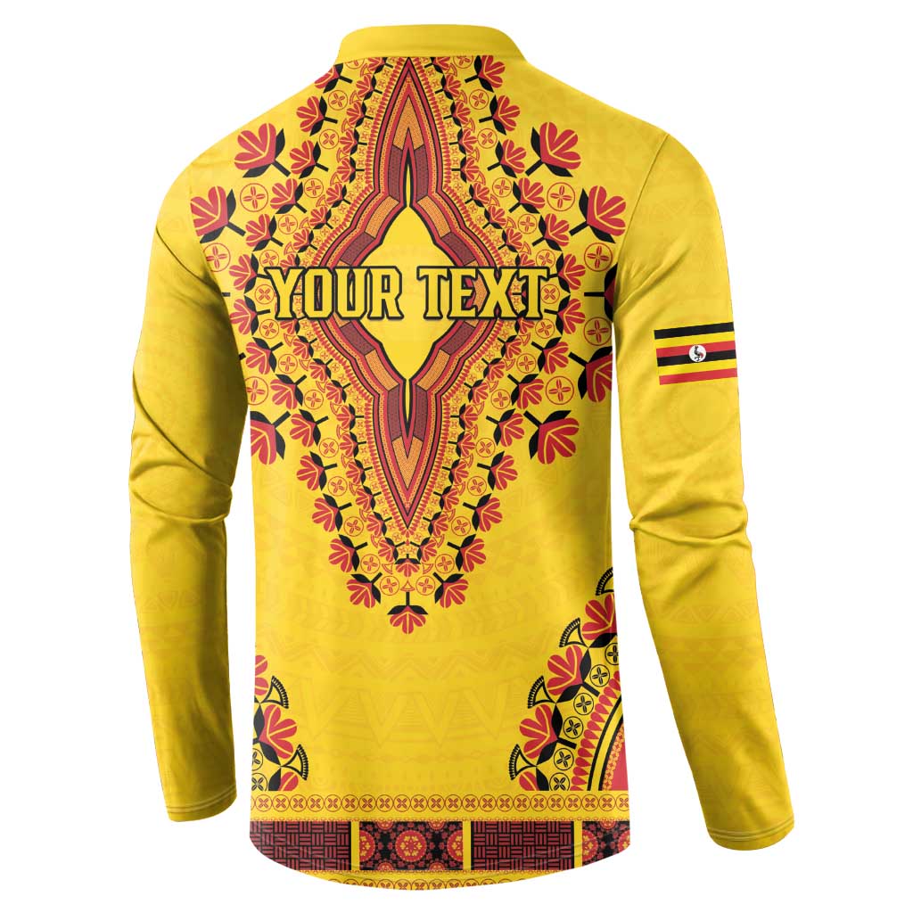 Personalized Uganda African Dashiki Button Sweatshirt