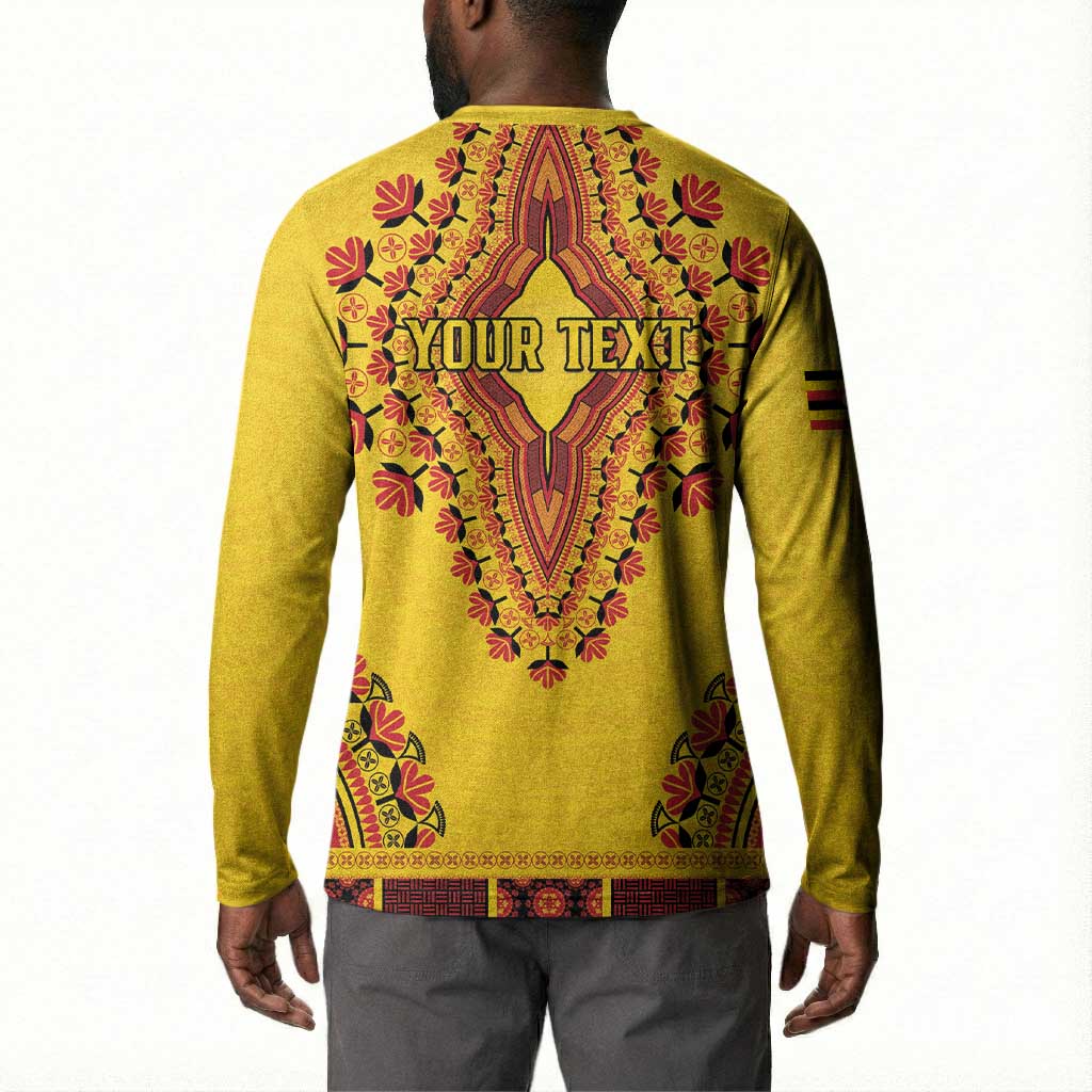 Personalized Uganda African Dashiki Button Sweatshirt