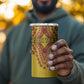 Personalized Afro Uganda 4 in 1 Can Cooler Tumbler African Dashiki Style - African Pride