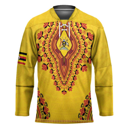 Personalized Uganda African Dashiki Hockey Jersey