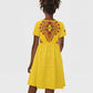 Personalized Afro Uganda Kid Short Sleeve Dress African Dashiki Style - African Pride