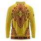 Personalized Afro Uganda Long Sleeve Polo Shirt African Dashiki Style - African Pride