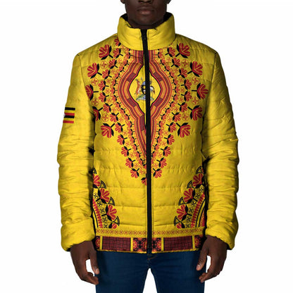Personalized Uganda African Dashiki Padded Jacket