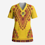 Personalized Uganda African Dashiki Scrub Top - African Pride